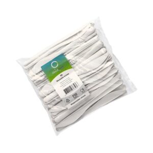 PAPSTAR Nôž 18,5 cm polypropylén biely 50 ks