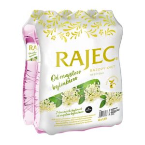 RAJEC Pramenitá voda bazový kvet 6 x 1,5 l vratná PET fľaša