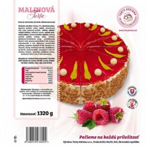 TORTY ADRIANA Torta malinová mraz. 1320 g