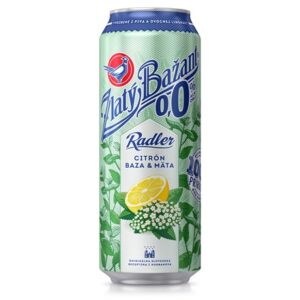 Zlatý Bažant 0,0 % pivo nealkoholické radler citrón, baza a mäta